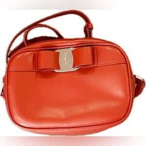 Salvatore Ferragamo vara bow crossbody bag lipstick red